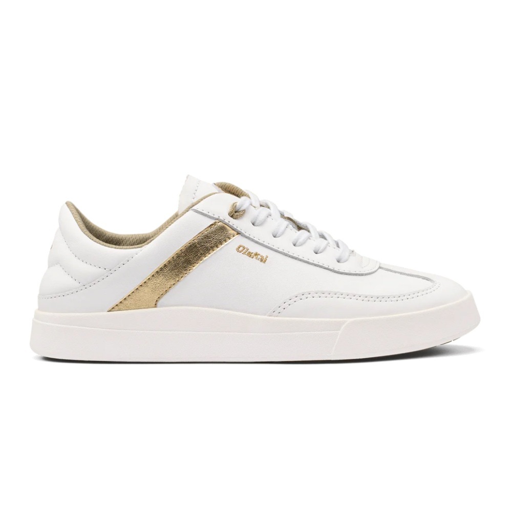 NEW! Olukai Women's White and Gold Sneakers size 10